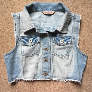 Jean cropped vest